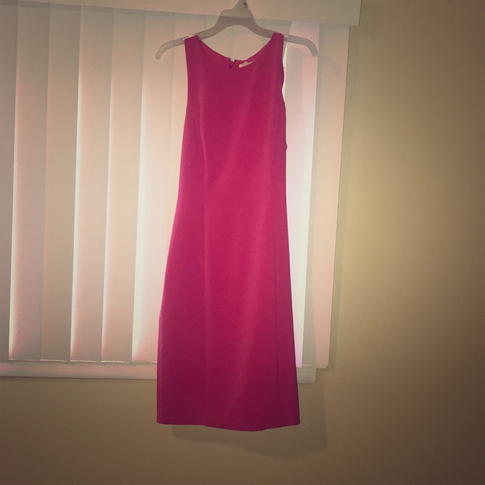 Bright Pink dress with bow detail